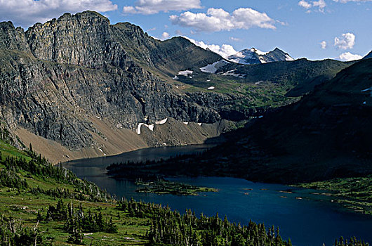隐藏,湖,冰川国家公园,蒙大拿,美国