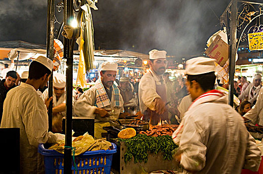 厨师,销售,食物,玛拉喀什,摩洛哥