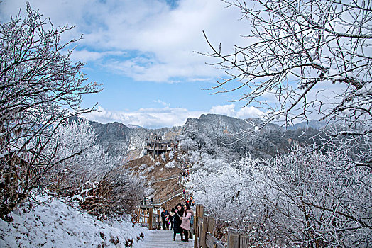 四川大邑县西岭雪山俯瞰观景台