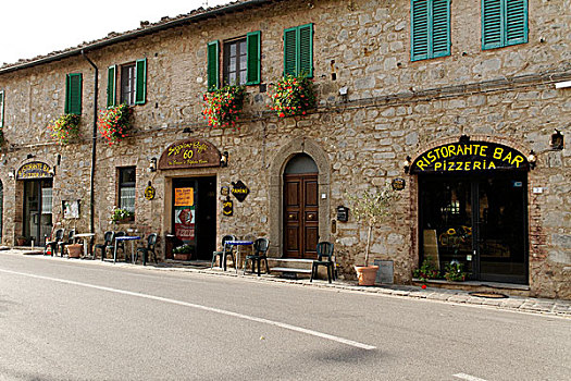 餐馆,酒吧,比萨饼店,椅子,主路,省,格罗塞托,托斯卡纳,意大利,欧洲