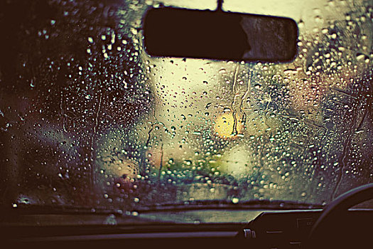 季风,雨,挡风玻璃,北阿坎德邦,印度