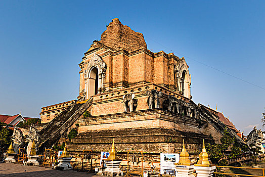 寺院,契迪,清迈,泰国,亚洲