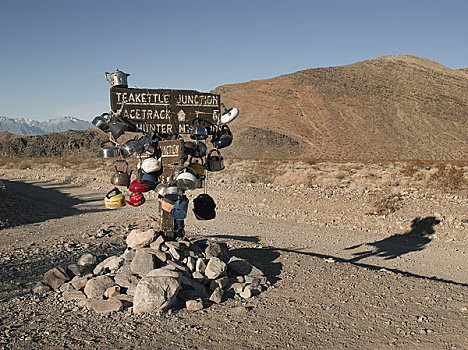 标识,死亡谷国家公园,加利福尼亚,美国