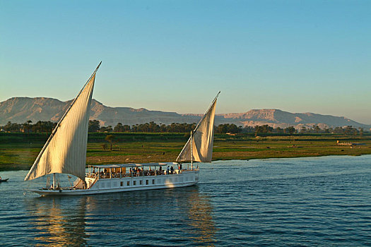 埃及,尼罗河流域,游船,尼罗河
