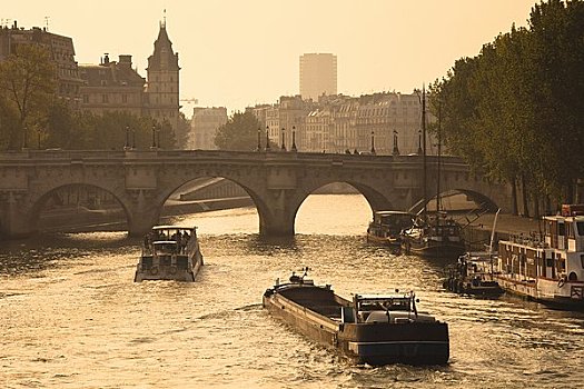 塞纳河,巴黎新桥,巴黎,法国