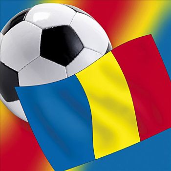 足球,罗马尼亚,旗帜