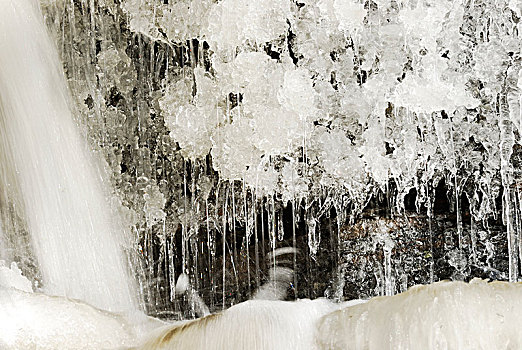 冰柱,瀑布,瑞典