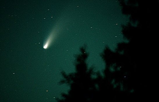 海乐波普,彗星,夜晚,天空,芬兰,欧洲