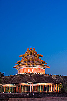北京故宫博物院角楼夜景
