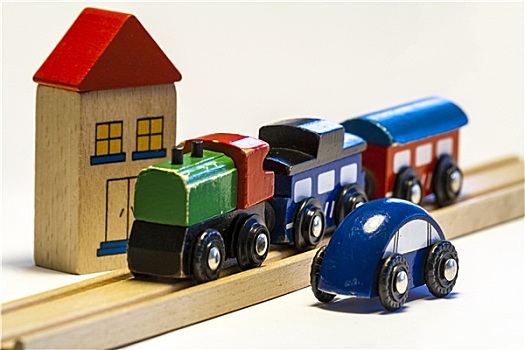 老,木制玩具,列车