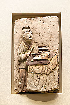 开芳宴图彩绘雕砖,北宋,公元960-1127年,中国国家博物馆收藏