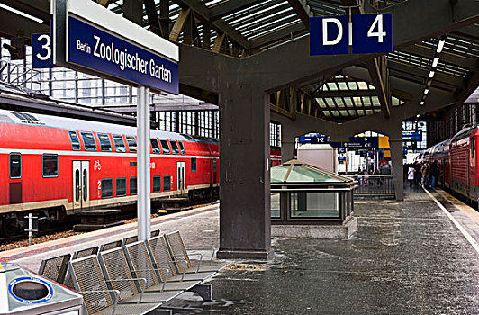 长椅,通勤,火车,站台,铁路,车站,柏林,德国,欧洲