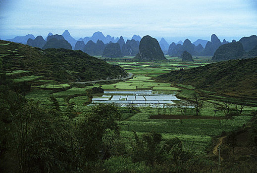 中国,桂林,山峦,地点,靠近,漓江