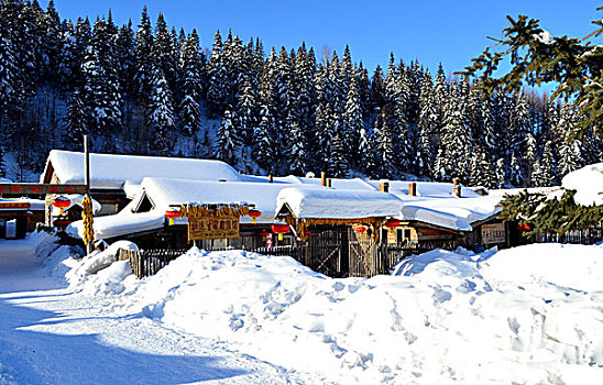 中国雪乡,雪景,东北,黑龙江,牡丹江