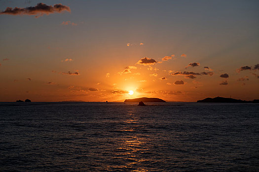 渤海湾海上日出