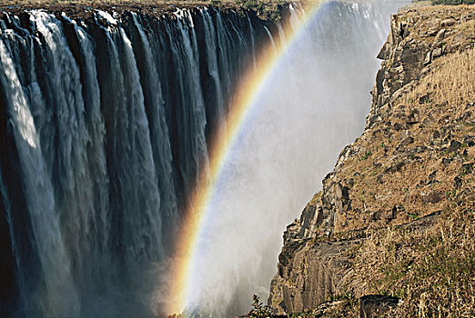 津巴布韦,维多利亚,彩虹,上方,维多利亚瀑布,大幅,尺寸