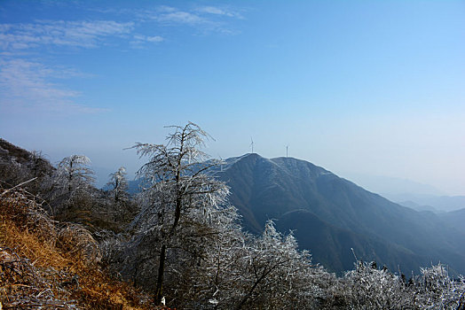 湛蓝,天空,晶莹剔透,冰挂