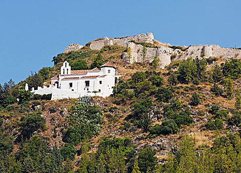 偏僻寺院,圣母,治疗,城堡,马拉加省,西班牙