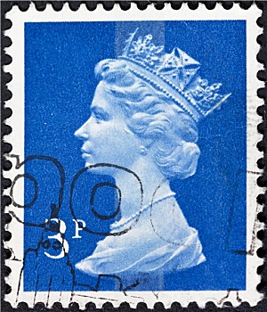 伊莉莎白女王,蓝色背景