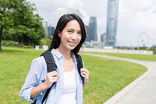 女人,旅行,香港,城市