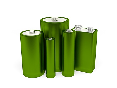 绿色,电池