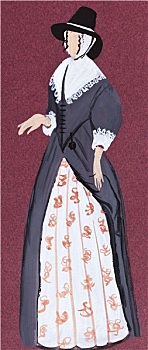 连衣裙,17世纪