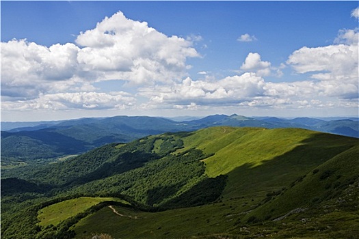 喀尔巴阡山脉,波兰,绿色,山