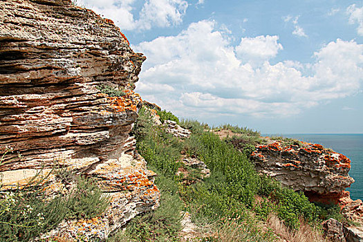 石头,海岬,保加利亚,黑海,海岸