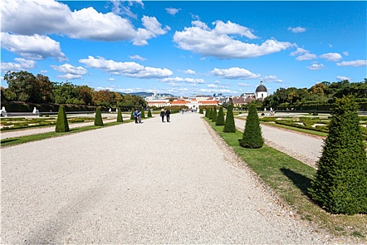 小路,宫殿,观景楼,花园,维也纳
