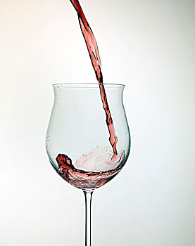 葡萄酒,倒入,玻璃杯