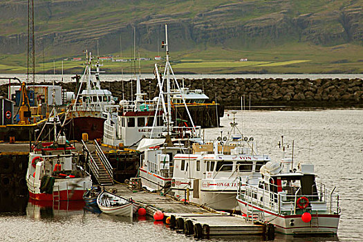 冰岛,船,停靠,港口