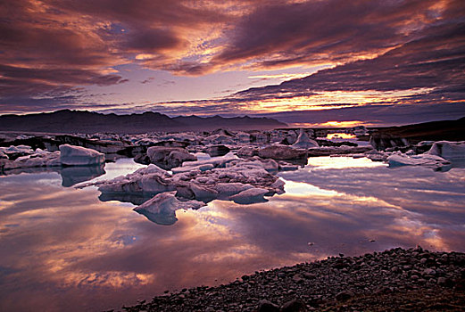 冰岛,杰古沙龙湖,泻湖,风景