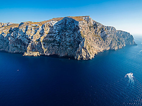 航拍,悬崖,马略卡岛,巴利阿里群岛,西班牙,欧洲