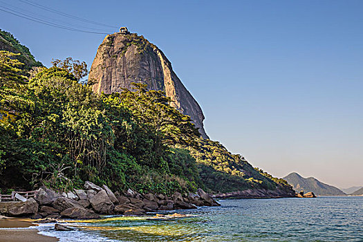 风景,海滩,面包山,里约热内卢,巴西