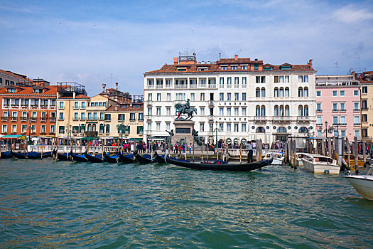 风景,运河,水岸,小船,威尼斯