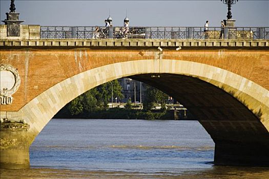 拱桥,河,加仑河,波尔多,阿基坦,法国
