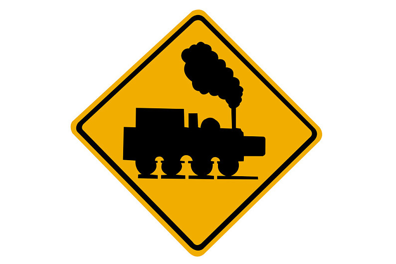 单股铁道标志图图片