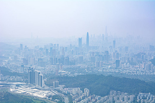 深圳梧桐山拍摄城市风光