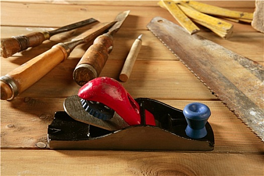 木匠,工具,锯,锤子,木头,磁带