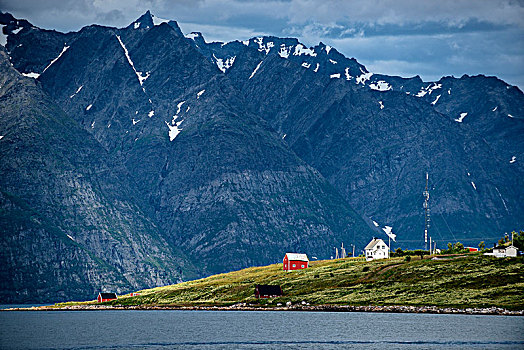风景,看,半岛,北方,北极圈,圆,挪威