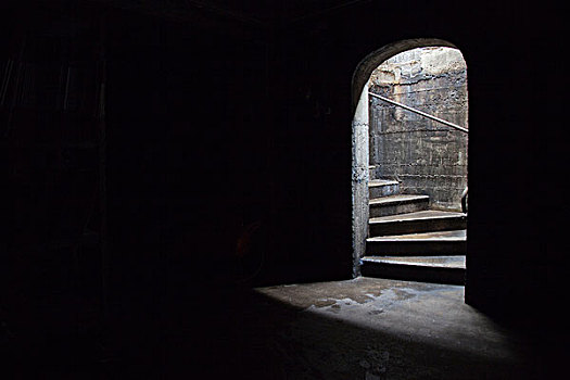 阶梯,暗色,地窖,地下室