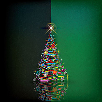 圣诞节,背景,树,装饰