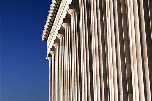 仰视,柱子,建筑,林肯纪念馆,华盛顿特区,美国