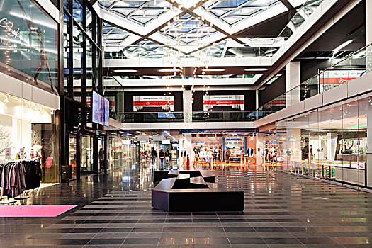 荷兰,海牙,购物中心,新,靠近,中央车站,玻璃屋顶,斜