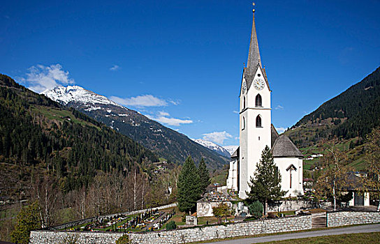 教区教堂,山谷,卡林西亚,奥地利,欧洲
