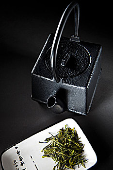 棚拍茶具,铁壶,绿茶