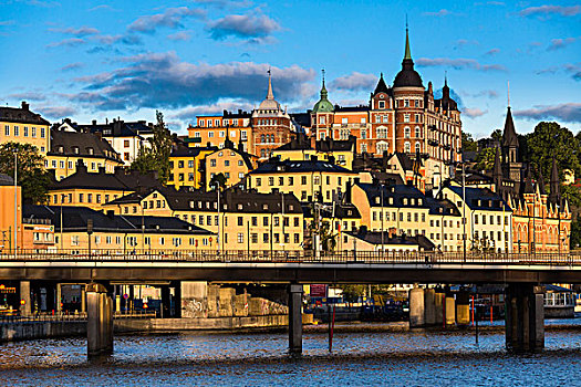 桥,城市,斯德哥尔摩,斯维亚兰德,瑞典