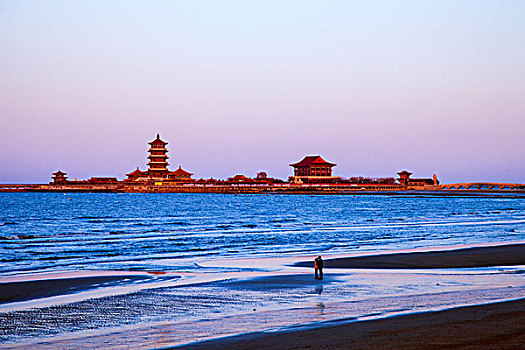 中国山东烟台海岸建设