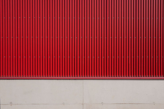墙壁,工厂,建筑,红色,波纹板,水泥