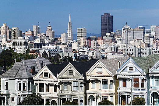维多利亚式房屋,旧金山,加利福尼亚,美国